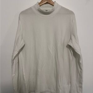Uniqlo Mens Heattech Fleece Mock Neck Long Sleeve T-shirt